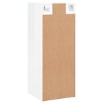 vidaXL Armoire murale blanc brillant 34 5x34x90 cm