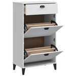 vidaXL Armoire à chaussures VIKEN blanc bois d'ingénierie