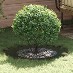 vidaXL Anneau d'arbre plat Vert olive Ø50 / 80 cm Acier