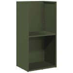 vidaXL Portant de bois chauffage vert olive 40x30x80 cm