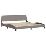 vidaXL Cadre de lit avec LED sans matelas Hvar taupe 200x200 cm tissu