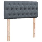 vidaXL Sommier à lattes de lit avec matelas Gris foncé 100x200 cm