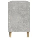 vidaXL Armoire à chaussures Gris béton 102x36x60 cm Bois d'ingénierie