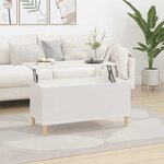 vidaXL Table basse Blanc 90x44 5x45 cm Bois d'ingénierie
