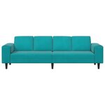 vidaXL Ensemble de Canapés Turquoise Velours