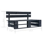 vidaXL Salon de jardin palette 6Pièces avec coussins Pin imprégné de noir