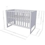 Lit bébé CHRUPPY 60 x 120 cm blanc et verni