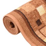 vidaXL Tapis de couloir antidérapant Marron 100x500 cm