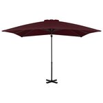 vidaXL Parasol de jardin en porte-à-faux avec mât en aluminium