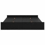 vidaXL Cadre de lit avec rangement avec tiroir Chêne noir 140 x 190 cm