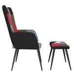 vidaXL Chaise de relaxation avec tabouret Patchwork Tissu