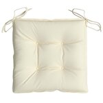 vidaXL Coussins de chaise lot de 6 blanc crème 50x50x7 cm tissu oxford