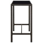 vidaXL Ensemble de bar de jardin 7 Pièces Résine tressée Marron