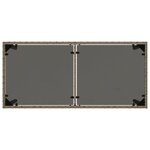 vidaXL Table de jardin dessus en verre gris 115x54x74cm résine tressée