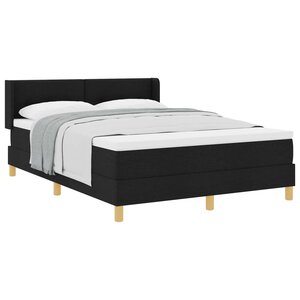 vidaXL Lit à ressorts avec matelas Noir 200 x 160 cm Polyester