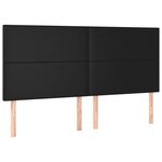vidaXL Têtes de lit 4 Pièces Noir 100x5x78/88 cm Similicuir
