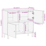 vidaXL Armoire latérale 80x33x75 cm bois massif de manguier