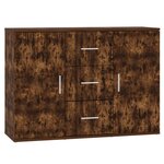 vidaXL Buffet Chêne fumé 91x29 5x65 cm Bois d'ingénierie