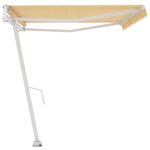 vidaXL Auvent automatique sur pied 500x300 cm Jaune/Blanc