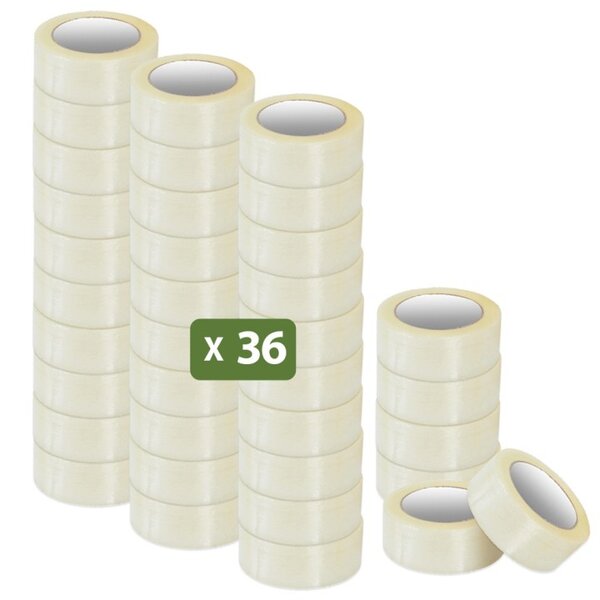 Pack and Move - Lot 36 Rouleaux Ruban Adhésif Transparent Pour Emballage Et Déménagement - 100 M - Qualité Premium