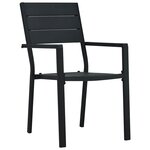 vidaXL Ensemble de salle à manger pour jardin 7 Pièces Noir