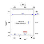 Chambre froide négative avec groupe négatif - hauteur 2010 mm - combisteel -  - acier inoxydable1500 x 1800 x2010mm