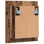 vidaXL Armoire de salle de bain à miroir LED vieux bois 40x12x45 cm