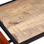 vidaXL Table basse avec porte-revues Cuir véritable 110x50x45 cm
