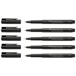 Feutre encre de chine PITT artist pen Pointe SuperFine 0 3 mm Noir x 5 FABER-CASTELL