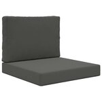 vidaXL Coussin de canapé d'extérieur 2 Pièces Anthracite Polyester