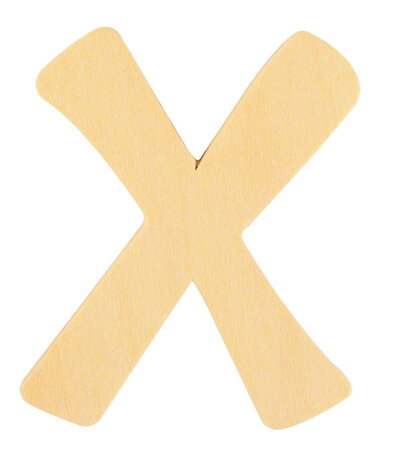 Alphabet en bois 6 cm Lettre X