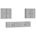 vidaXL Ensemble de meubles TV 6 Pièces Sonoma gris Bois d'ingénierie
