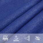 vidaXL Voile d'ombrage 160 g/m² rectangulaire bleu 3x4 m PEHD