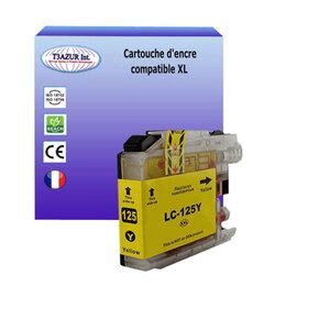 T3AZUR- Cartouche compatible avec Brother LC125 XL pour Brother DCPJ4110DW  MFCJ4410DW  MFCJ4510DW  MFCJ4610DW  MFCJ4710DW Jaune