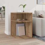 vidaXL Table d'appoint Chêne artisanal 39 7 x 39 7 x 60 cm