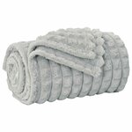 vidaXL Jeté Gris 240 x 220 cm Toison