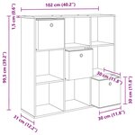 vidaXL Buffet Chêne fumé 102 x 31 x 99 5 cm