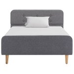 vidaXL Cadre de lit Gris clair Tissu 90 x 200 cm