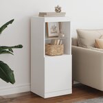 vidaXL Buffet avec lumières LED blanc 41x37x100 cm