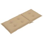 vidaXL Chaises inclinables de jardin 6 Pièces avec coussins Bois d'acacia