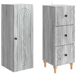 vidaXL Ensemble de Meubles 2 Pièces 33 x 34 5 x 90 cm Bois d'ingénierie