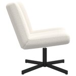 vidaXL Chaise d'Accent Crème Tissu Moyenne Ergonomique Chaise d'Accent
