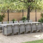 vidaXL Ensemble de salle à manger pour jardin 15 Pièces Gris clair