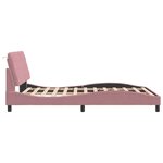 vidaXL Cadre de lit avec LED sans matelas rose 120x200 cm velours