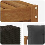 vidaXL Ensemble de canapés d'extérieur 7 pc Naturel et Anthracite