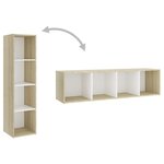 vidaXL Ensemble de meubles TV 3 Pièces Blanc chêne sonoma Bois ingénierie