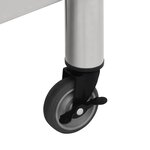 vidaXL Table de travail de cuisine avec roues 100x30x85 cm Inox