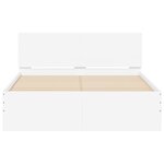vidaXL Cadre de lit avec tête de lit et LED blanc 120x200 cm