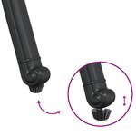 vidaXL Chaise de jardin 2 Pièces Noir 55 x 55 x 92 5cm Aluminium