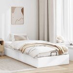 vidaXL Cadre de lit ottoman sans matelas blanc 90x190 cm similicuir